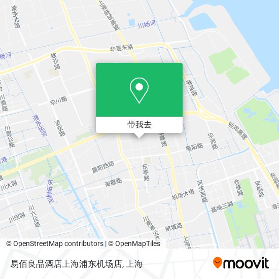 易佰良品酒店上海浦东机场店地图