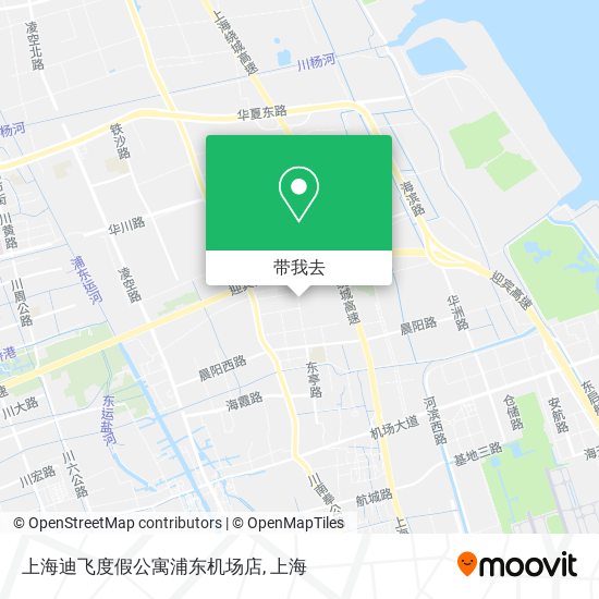 上海迪飞度假公寓浦东机场店地图