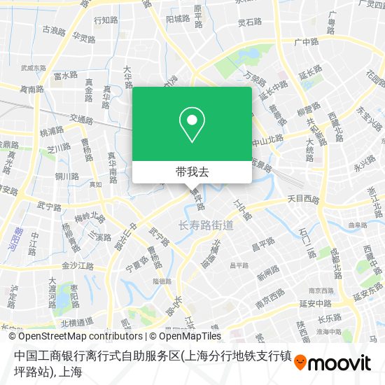 中国工商银行离行式自助服务区(上海分行地铁支行镇坪路站)地图