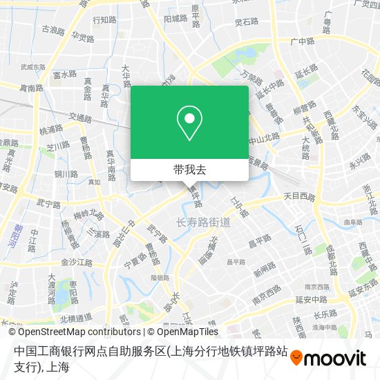 中国工商银行网点自助服务区(上海分行地铁镇坪路站支行)地图