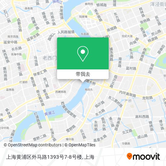 上海黄浦区外马路1393号7-8号楼地图