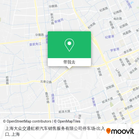 上海大众交通虹桥汽车销售服务有限公司停车场-出入口地图