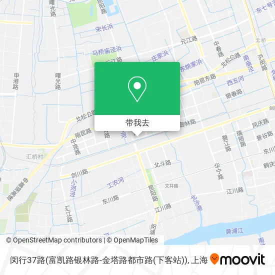 闵行37路(富凯路银林路-金塔路都市路(下客站))地图
