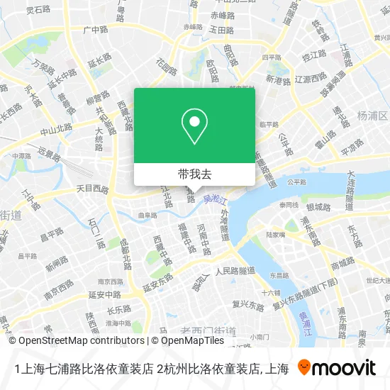1上海七浦路比洛依童装店 2杭州比洛依童装店地图