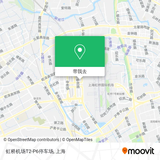 虹桥机场T2-P6停车场地图