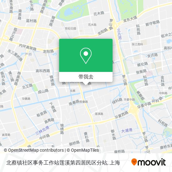 北蔡镇社区事务工作站莲溪第四居民区分站地图
