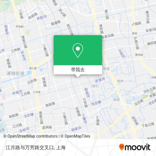 江月路与万芳路交叉口地图