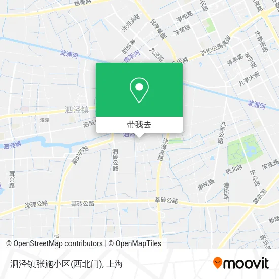 泗泾镇张施小区(西北门)地图