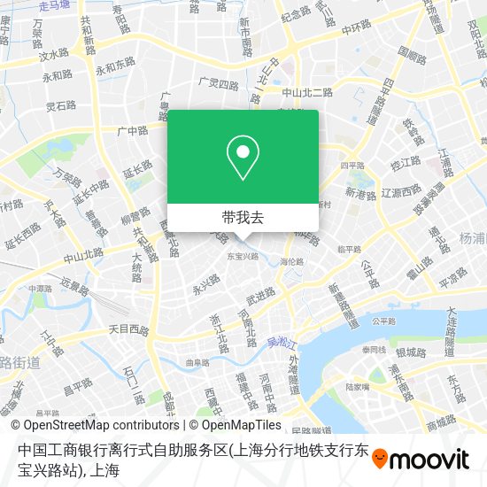 中国工商银行离行式自助服务区(上海分行地铁支行东宝兴路站)地图
