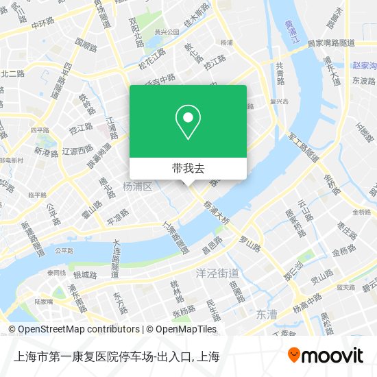上海市第一康复医院停车场-出入口地图