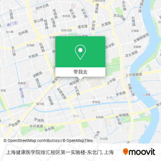 上海健康医学院徐汇校区第一实验楼-东北门地图