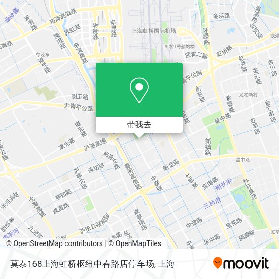 莫泰168上海虹桥枢纽中春路店停车场地图