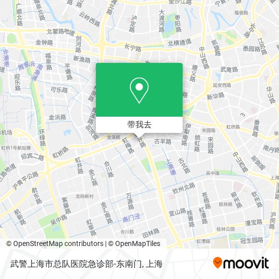武警上海市总队医院急诊部-东南门地图