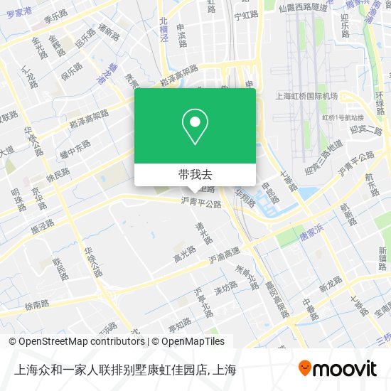 上海众和一家人联排别墅康虹佳园店地图