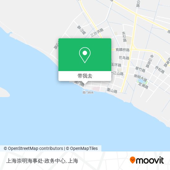 上海崇明海事处-政务中心地图