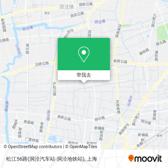 松江56路(洞泾汽车站-洞泾地铁站)地图