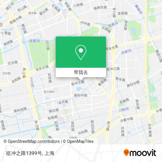 祖冲之路1399号地图