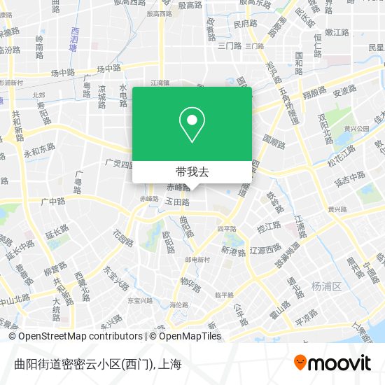 曲阳街道密密云小区(西门)地图