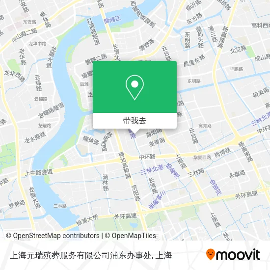 上海元瑞殡葬服务有限公司浦东办事处地图