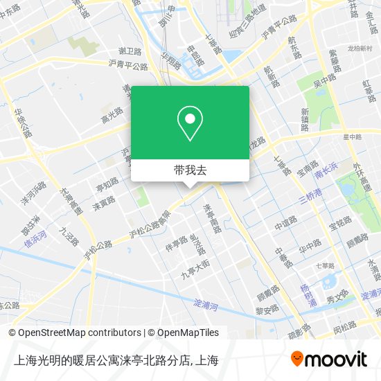 上海光明的暖居公寓涞亭北路分店地图