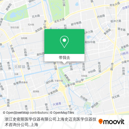 浙江史密斯医学仪器有限公司上海史迈克医学仪器技术咨询分公司地图