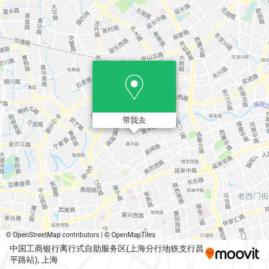 中国工商银行离行式自助服务区(上海分行地铁支行昌平路站)地图