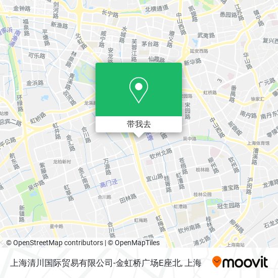 上海清川国际贸易有限公司-金虹桥广场E座北地图