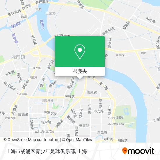 上海市杨浦区青少年足球俱乐部地图