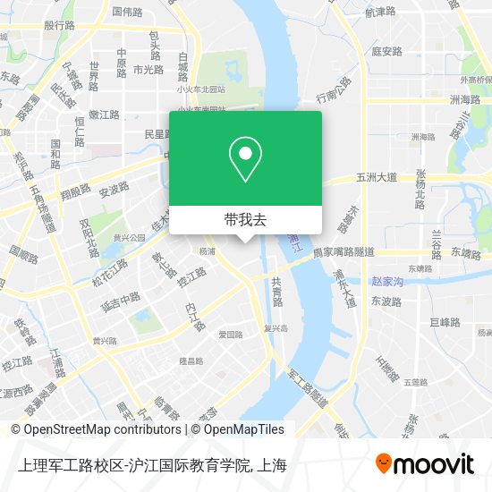 上理军工路校区-沪江国际教育学院地图
