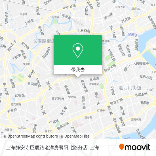 上海静安寺巨鹿路老洋房襄阳北路分店地图