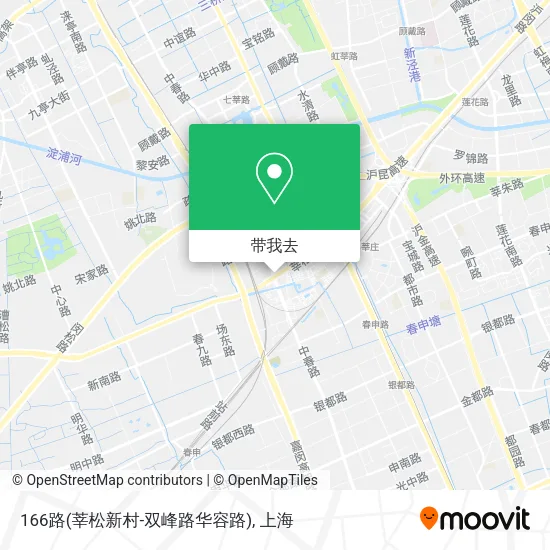 166路(莘松新村-双峰路华容路)地图