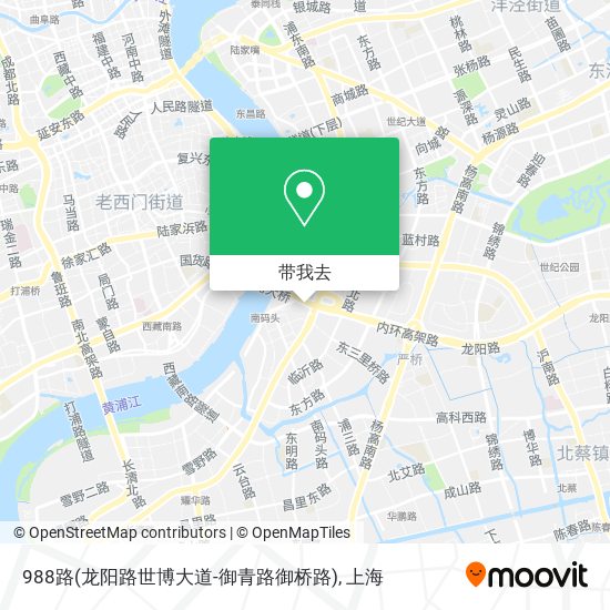 988路(龙阳路世博大道-御青路御桥路)地图