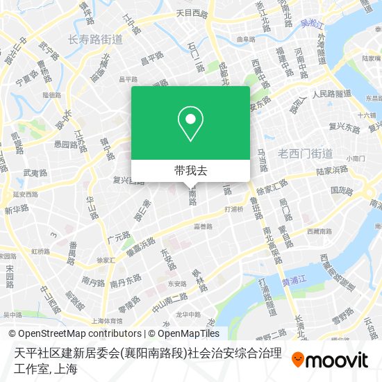 天平社区建新居委会(襄阳南路段)社会治安综合治理工作室地图
