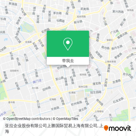亚拉企业股份有限公司上勝国际贸易上海有限公司地图