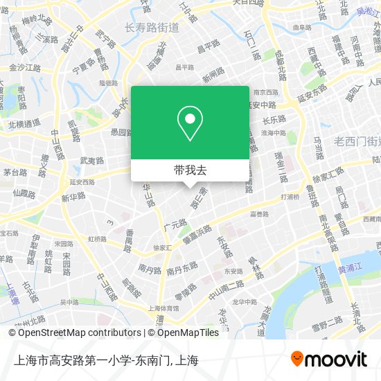 上海市高安路第一小学-东南门地图
