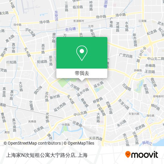 上海家N次短租公寓大宁路分店地图
