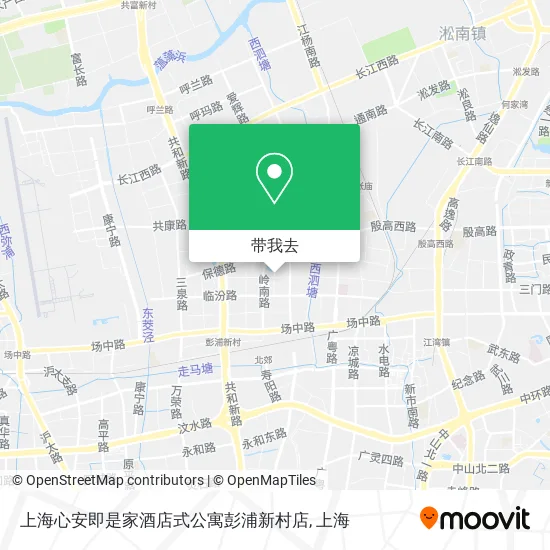 上海心安即是家酒店式公寓彭浦新村店地图