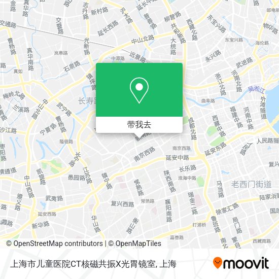 上海市儿童医院CT核磁共振X光胃镜室地图