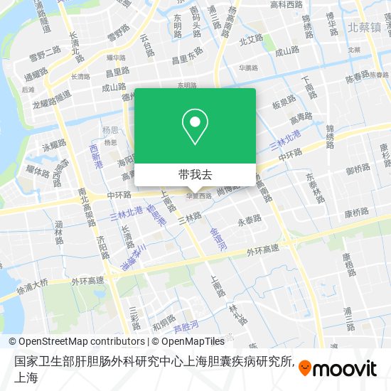 国家卫生部肝胆肠外科研究中心上海胆囊疾病研究所地图