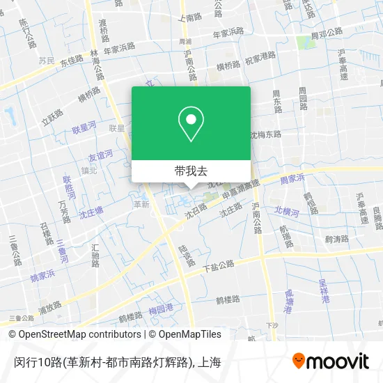 闵行10路(革新村-都市南路灯辉路)地图