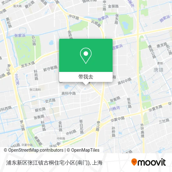 浦东新区张江镇古桐住宅小区(南门)地图