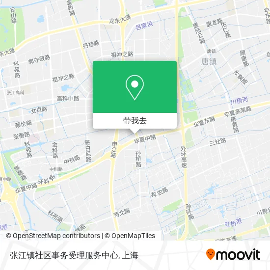 张江镇社区事务受理服务中心地图