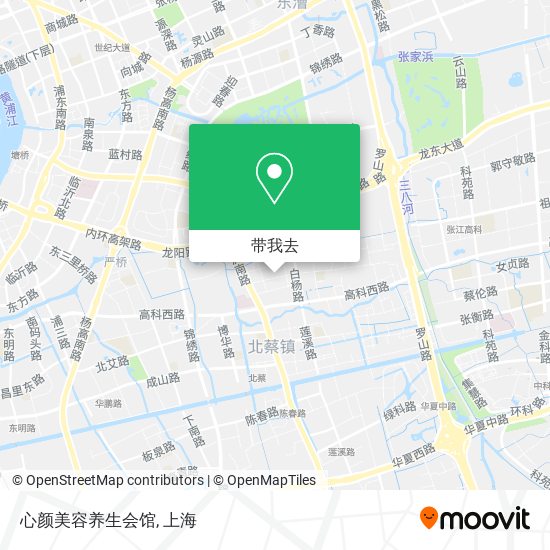 心颜美容养生会馆地图