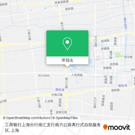 工商银行上海分行南汇支行南六公路离行式自助服务区地图