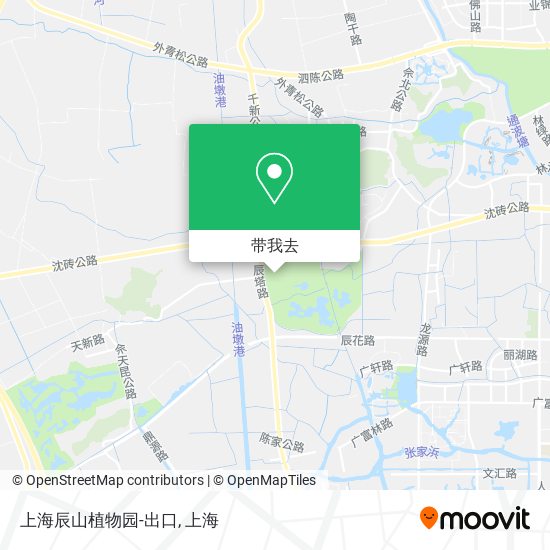 上海辰山植物园-出口地图