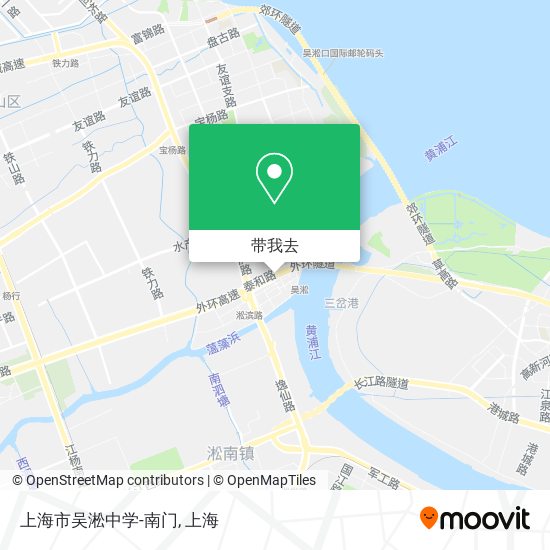上海市吴淞中学-南门地图