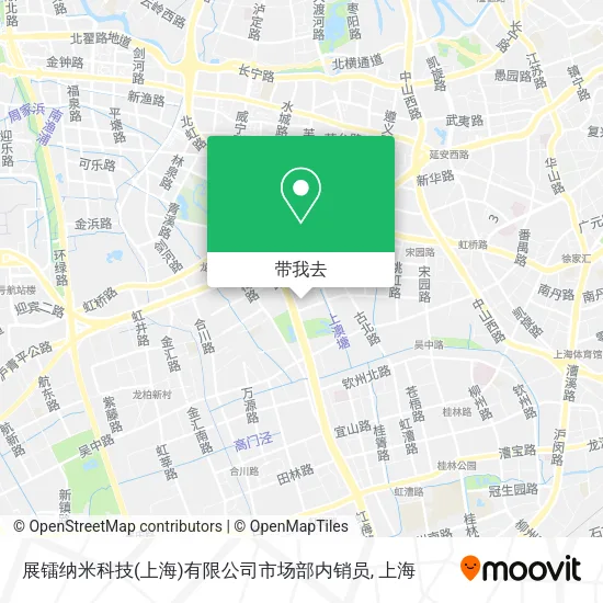 展镭纳米科技(上海)有限公司市场部内销员地图