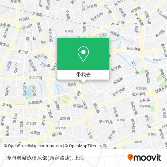 漫游者游泳俱乐部(康定路店)地图