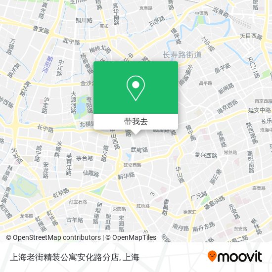 上海老街精装公寓安化路分店地图