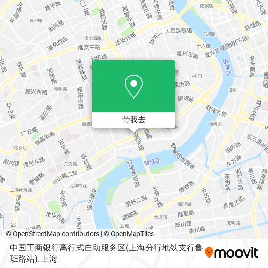 中国工商银行离行式自助服务区(上海分行地铁支行鲁班路站)地图